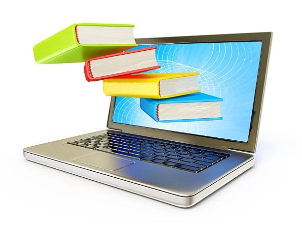 conceptual laptop isolated on a white background